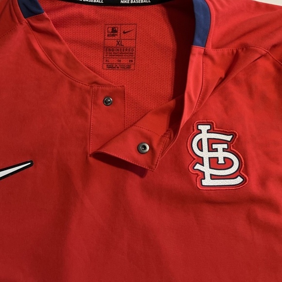 Nike Engineered St. Louis Cardinals Short Sleeve Pullover Jacket Batting MLB - Picture 4 of 9